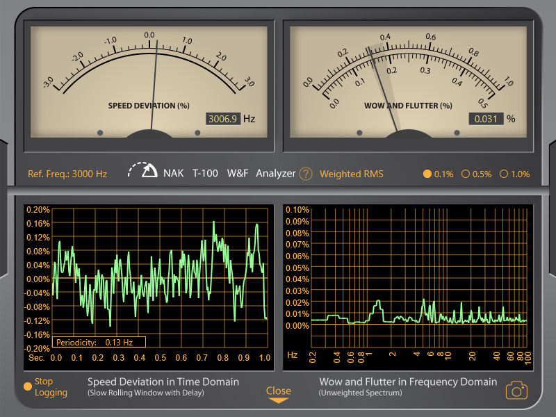 Nakamichi 1000ZXL - wow and flutter test after service