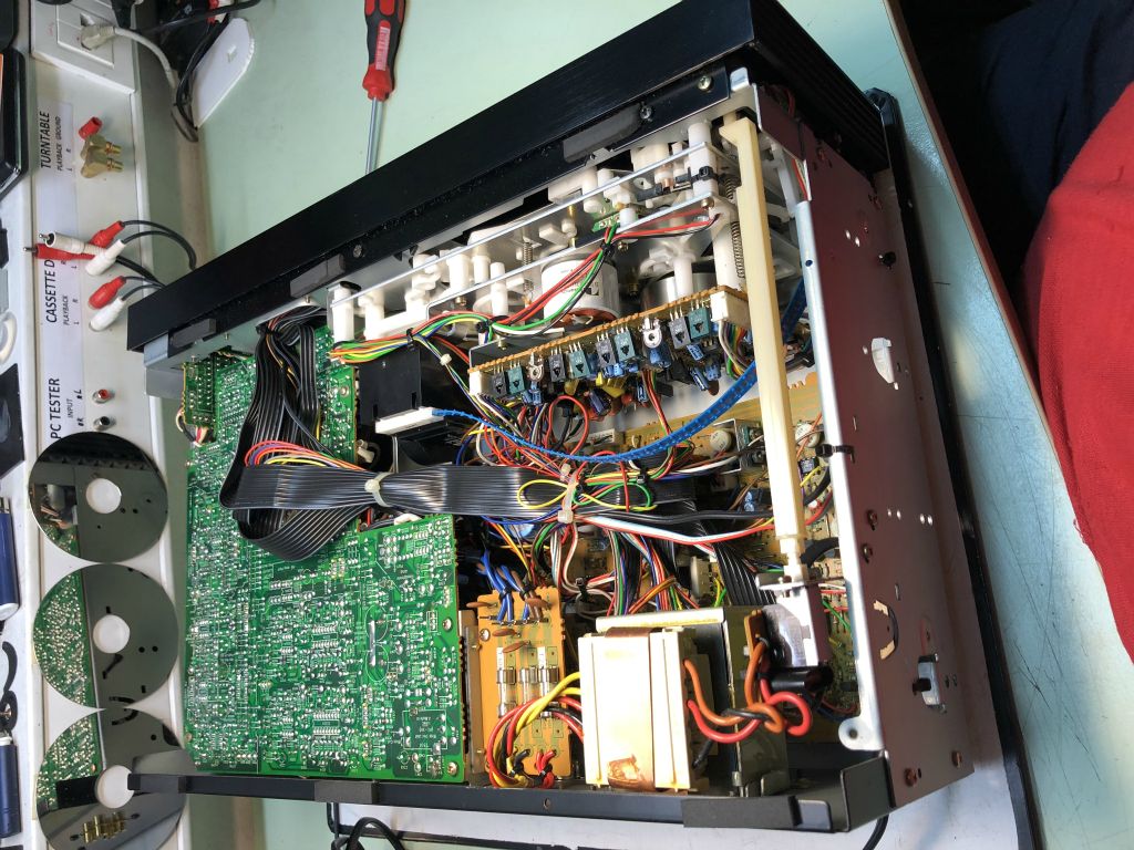 Nakamichi Dragon - top cover removed, initial inspection